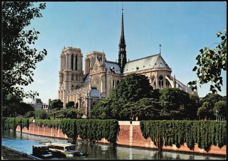 Notre-Dame Cathedral and the Seine River in Paris France