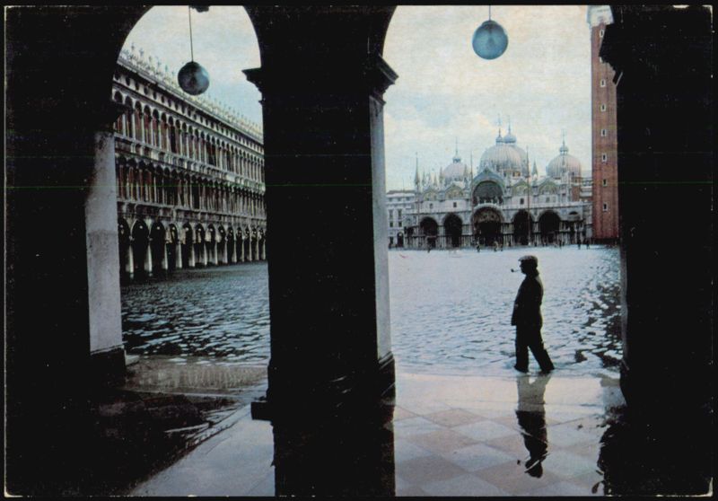 Acqua Alta Flooding in St. Mark's Square, Venice Italy