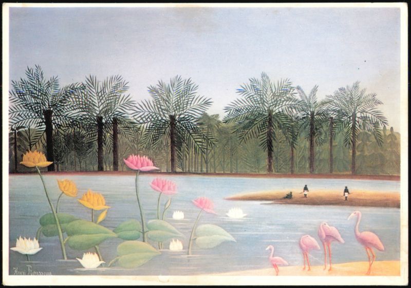 Henri Rousseau Flamingos Painting Art Reproduction