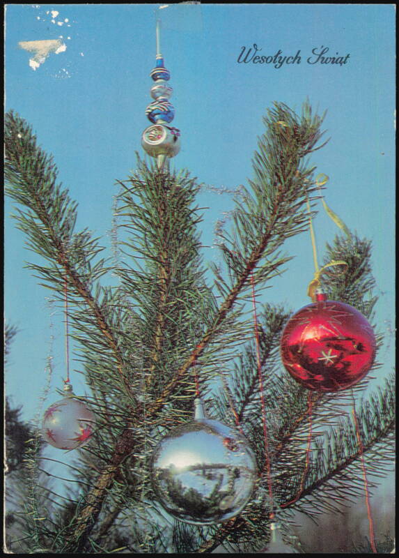 Christmas Tree Ornaments and Decorations Wesolych Swiat Poland