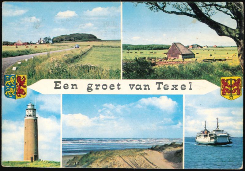 Een groet van Texel Multi-View Lighthouse and Ferry Netherlands