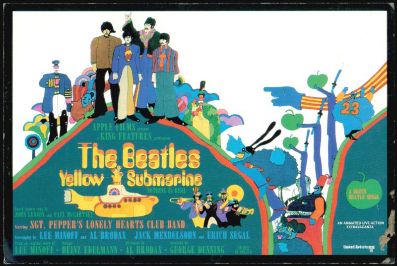 The Beatles Yellow Submarine Animated Film Movie Poster