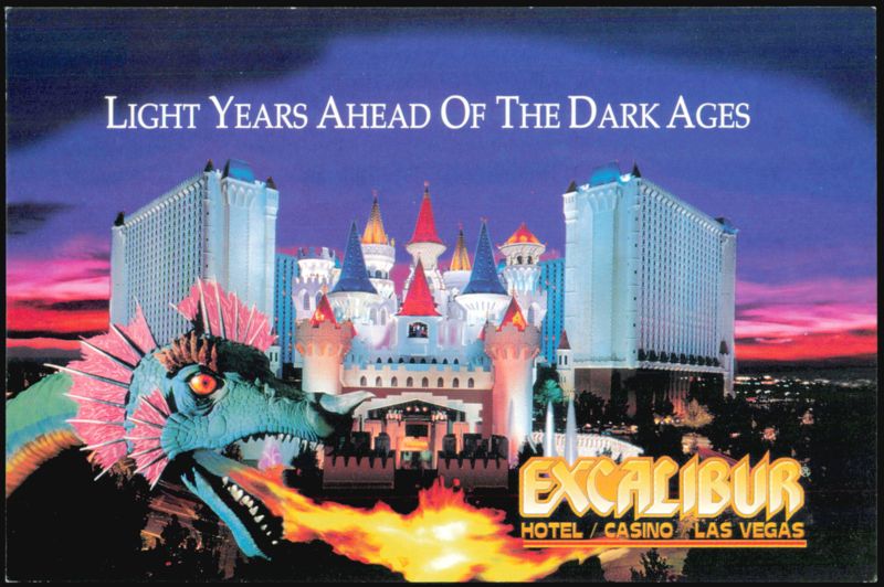 Excalibur Hotel Casino Las Vegas Fire Breathing Dragon Nevada