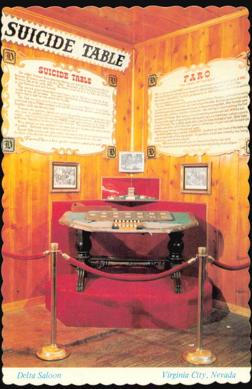 Suicide Table at Delta Saloon, Virginia City, Nevada