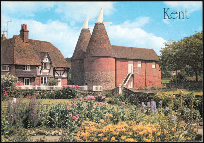 Kentish Oast Houses, Traditional English Farm Buildings United Kingdom