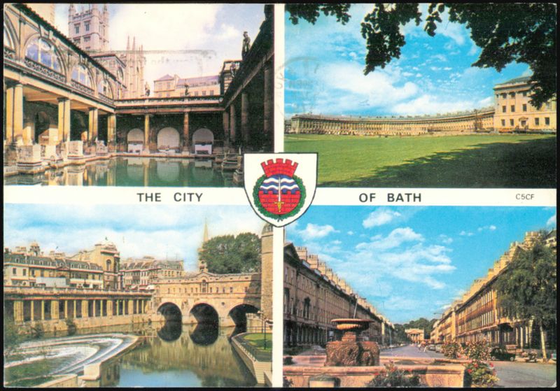 The City of Bath, England - Roman Baths and Royal Crescent United Kingdom