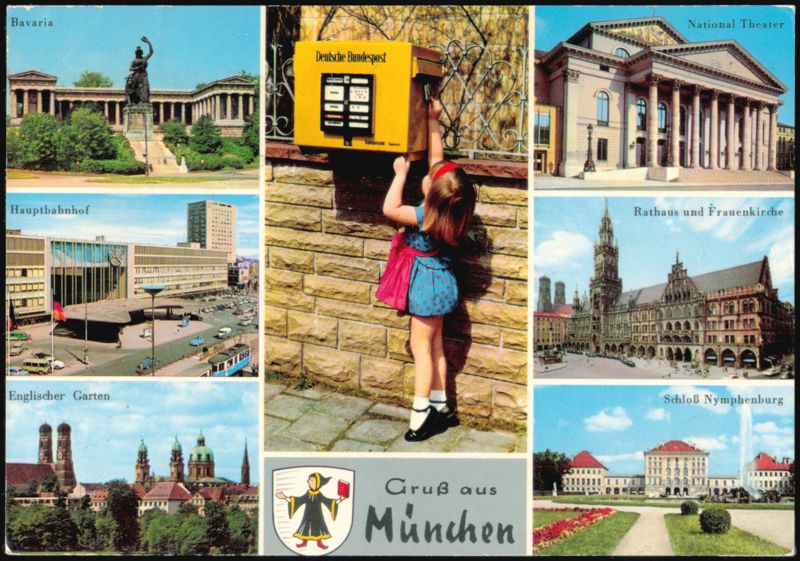 Munich Landmarks Collage, Bavaria, Germany