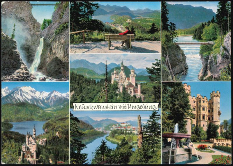 Neuschwanstein Castle and Surroundings Multi-View Schwangau Germany
