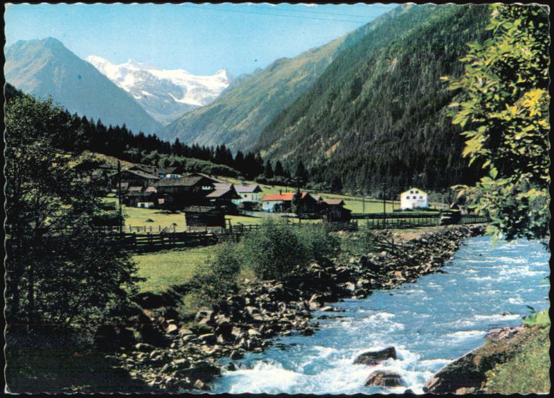 Krößbach Village and Stubaier Glacier View, Stubai Valley Austria