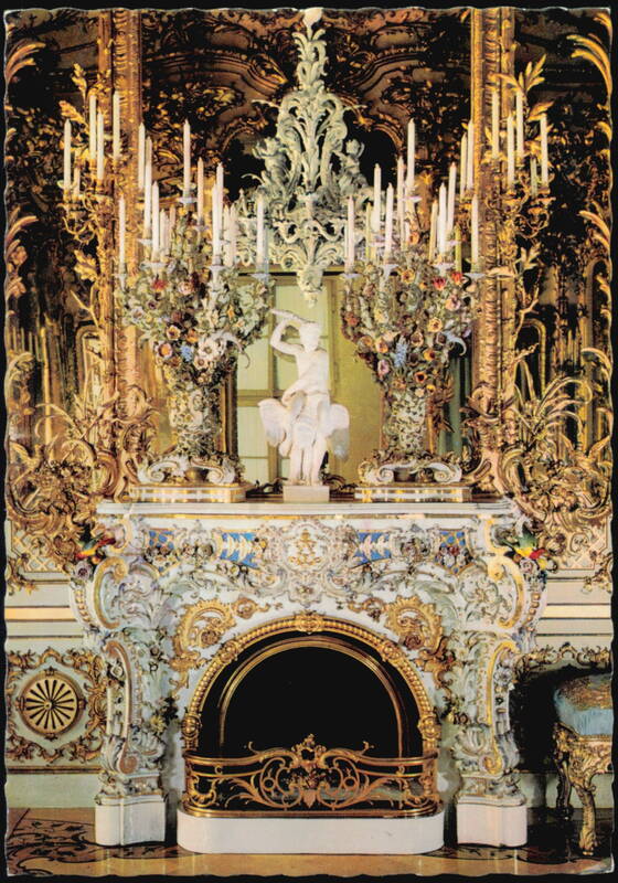 Chimney in the Blue Salon, Herrenchiemsee Palace Prien am Chiemsee Germany