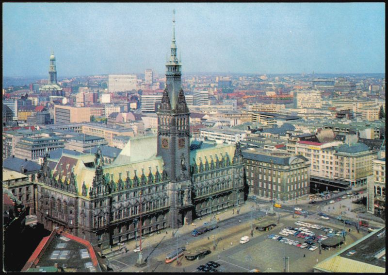 Rathausmarkt and City Hall, Hamburg Germany