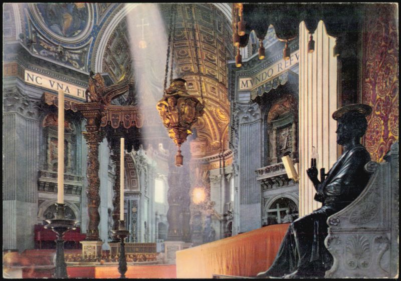 Interior of St. Peter's Basilica, Rome Italy