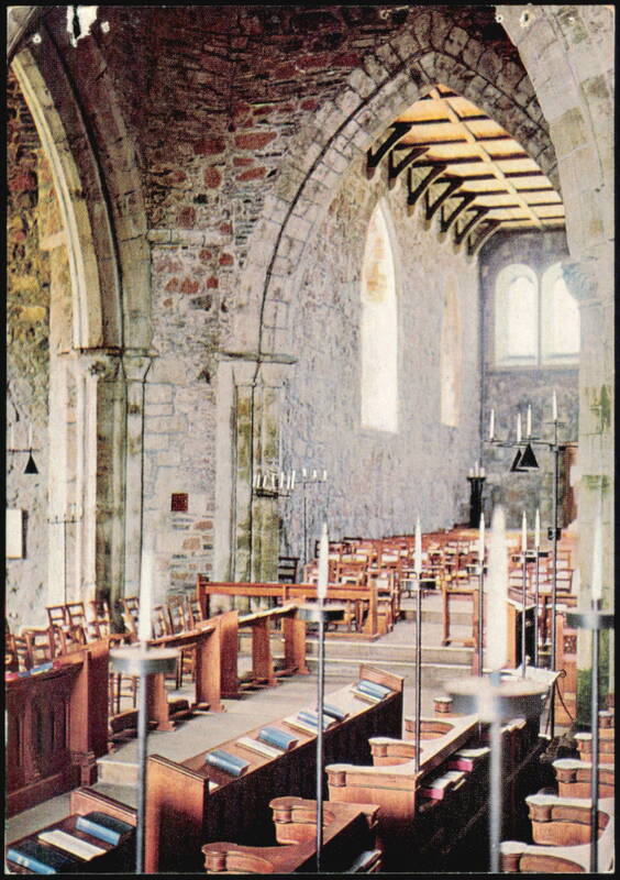 Abbey Church of St. Mary, Iona, Looking West from Choir Stalls Scotland
