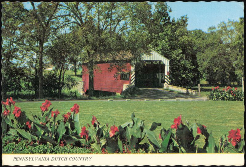 Red Covered Bridge in Pennsylvania Dutch Country Grant Heilman