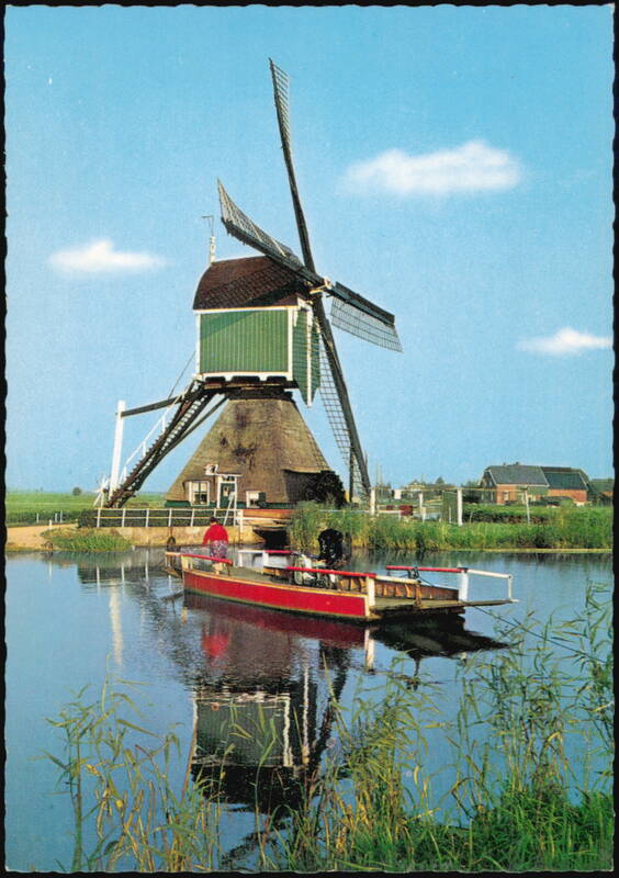 Wipwatermolen Windmill with Open Scoop Wheel, Groot-Ammers Netherlands