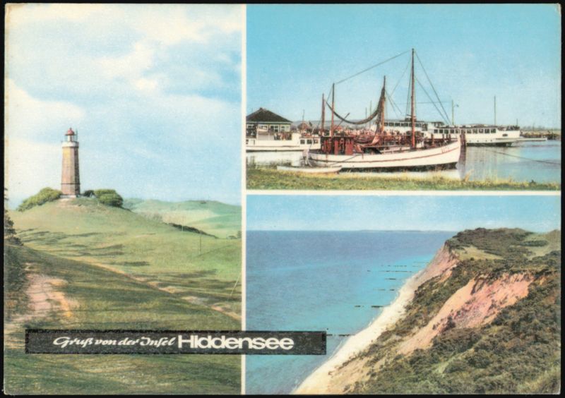 Hiddensee Island Lighthouse, Harbor, and Coastal Cliffs Germany