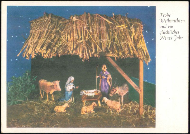 Nativity Scene with Holy Family and Animals Germany