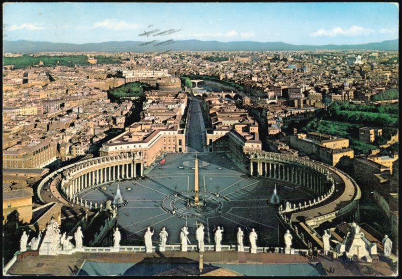 St. Peter's Square and Basilica Panorama, Rome, Italy