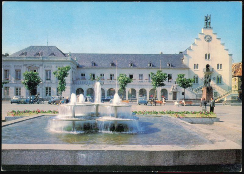 Paradeplatz Fountain and Town Hall, Landau in der Pfalz Germany