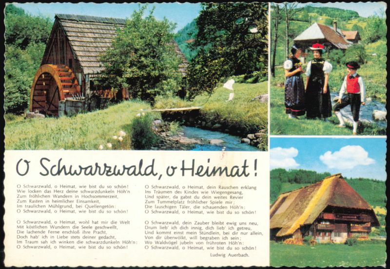 Schwarzwald O Heimat Poem with Traditional Scenes Germany