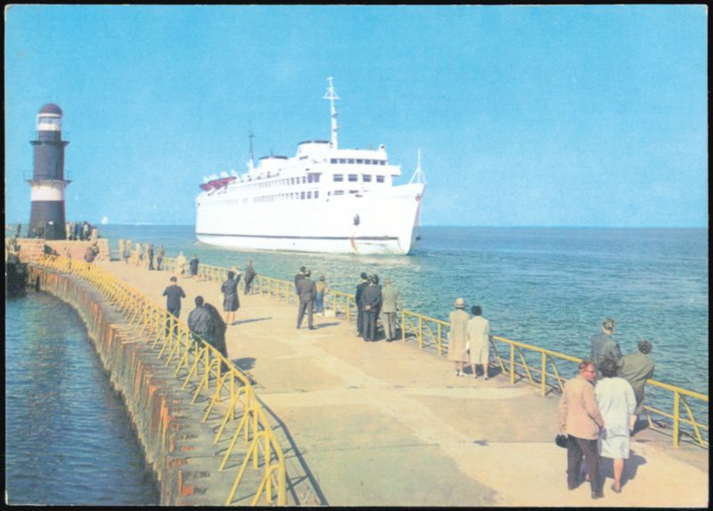 MS Warnemünde Ferry Entering Port, Rostock-Warnemünde Germany