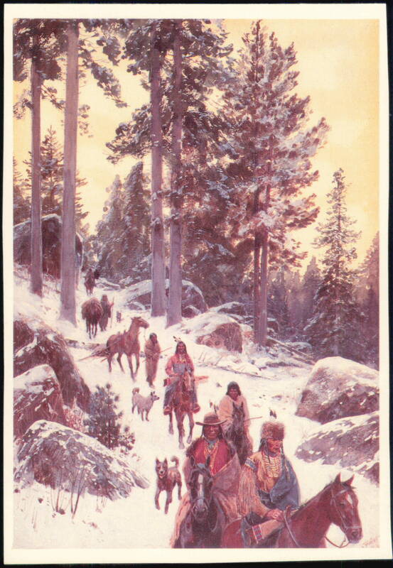 On the Trail in Winter by Henry Farny Art Cowboy Western