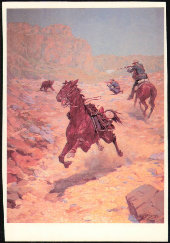An Unexpected Enemy by Charles Schreyvogel Painting