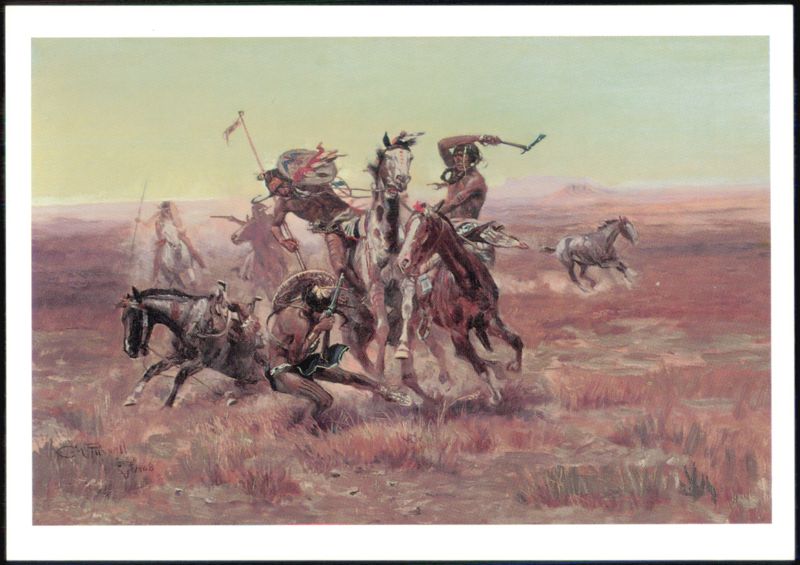 When Blackfeet and Sioux Meet by Charles M. Russell Fort Worth Texas