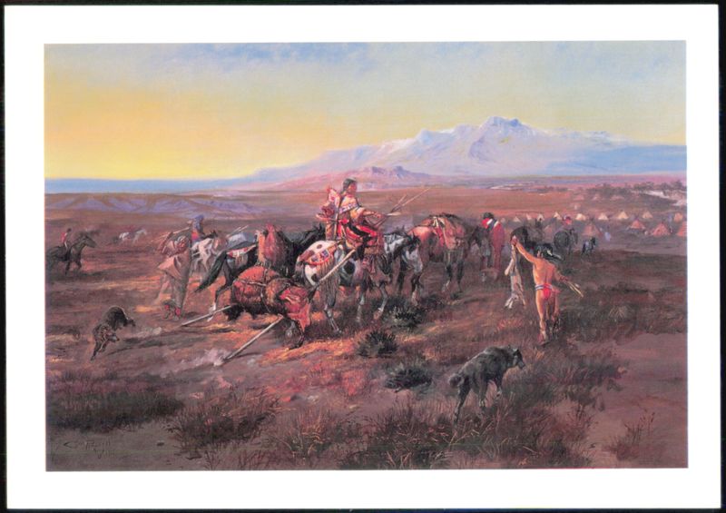 Returning to Camp by Charles M. Russell Art Fort Worth Texas