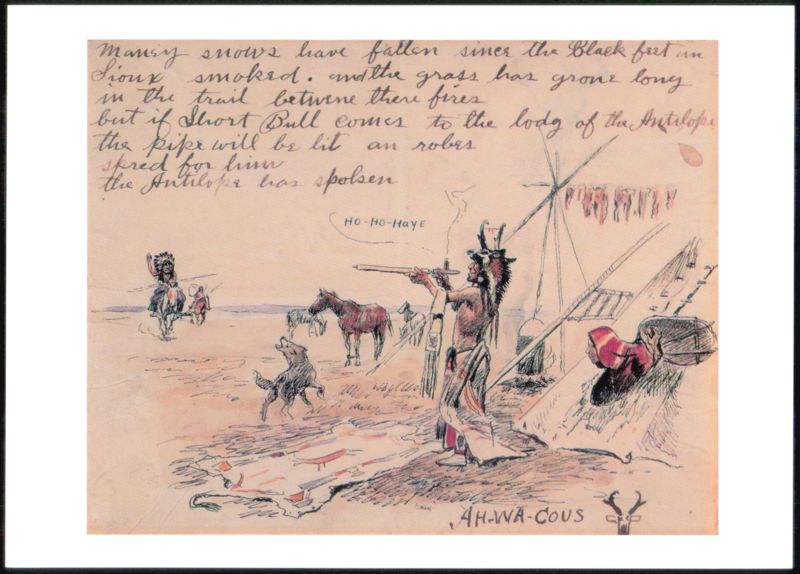 Maney Snows Have Fallen by Charles M. Russell Art Fort Worth Texas