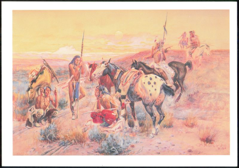 First Wagon Tracks by Charles M. Russell Art Cowboy Western