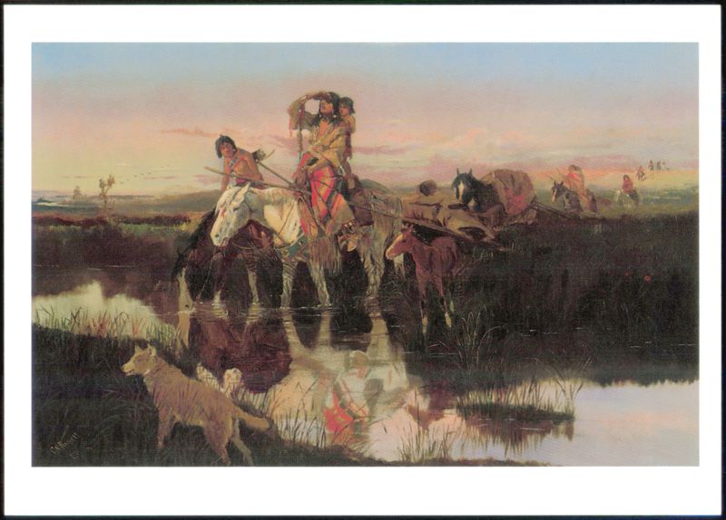 Bringing Up the Trail by Charles M. Russell Art Fort Worth Texas