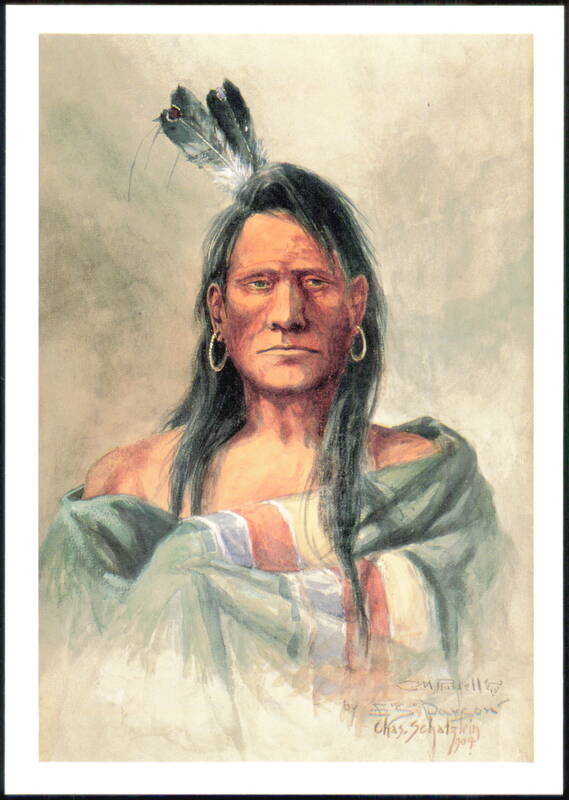 Indian Head by Charles M. Russell, E. S. Paxson, Chas. Schatzlein Fort Worth Texas