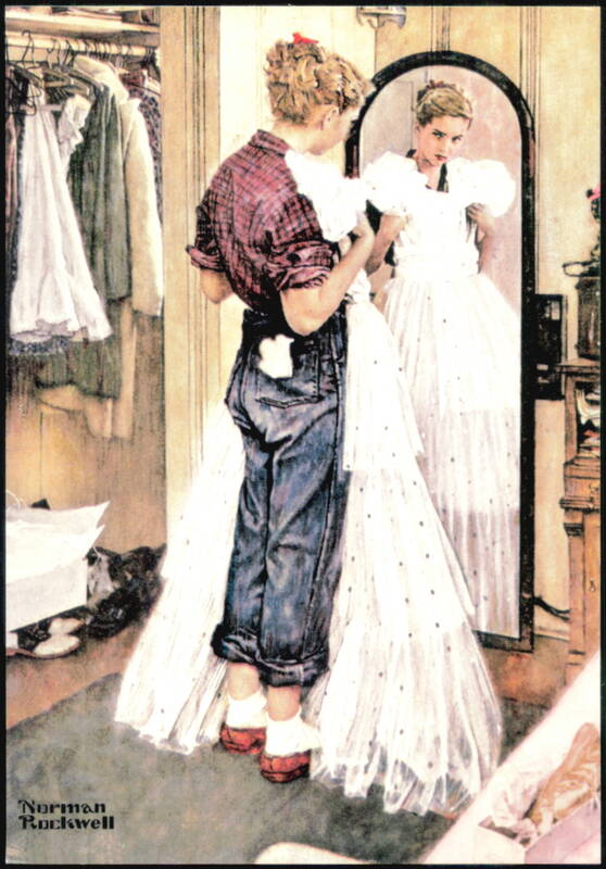 The Prom Dress by Norman Rockwell Women