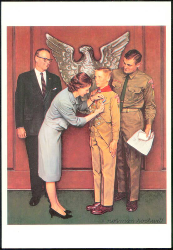 A Great Moment by Norman Rockwell Boy Scout Award Ceremony
