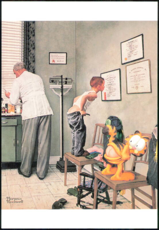 Garfield Visits Norman Rockwell Before the Shot Cartoons