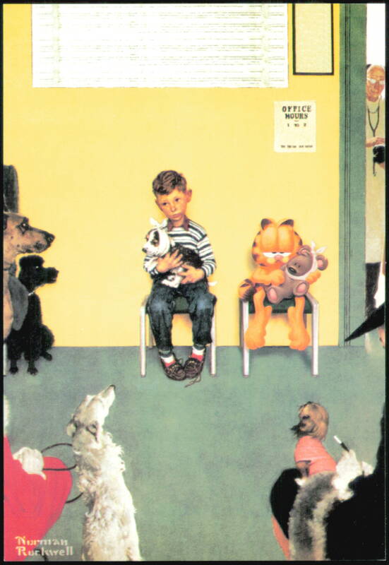 Garfield Visits Norman Rockwell At the Vet's Cartoons