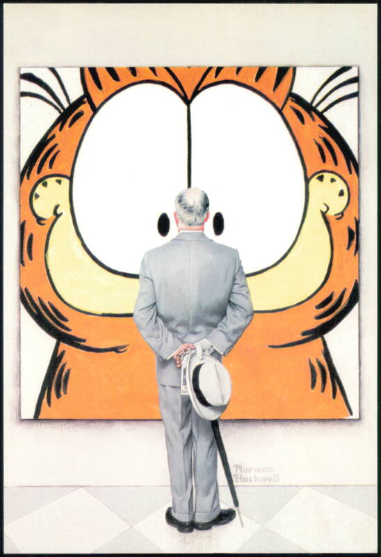 Garfield Visits Norman Rockwell The Connoisseur Art