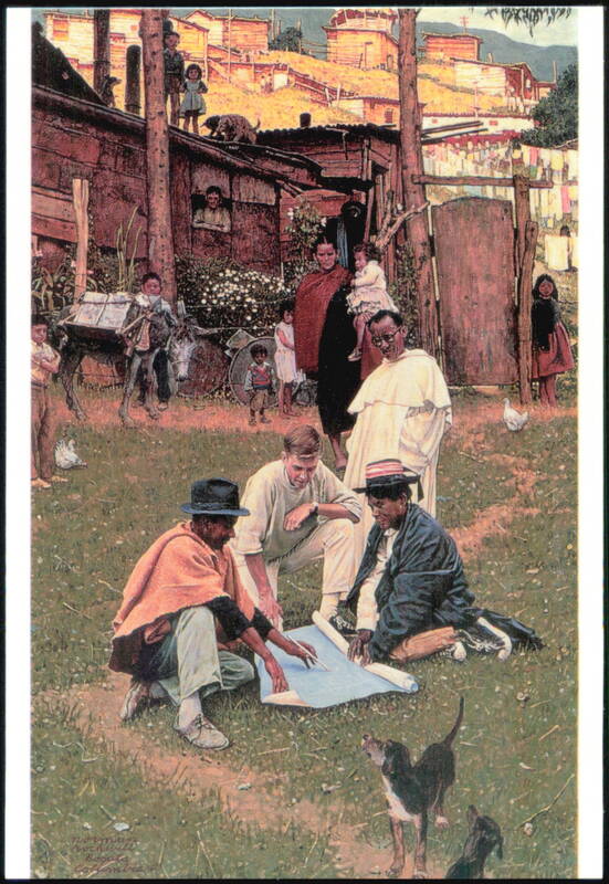 The Peace Corps in Bogota by Norman Rockwell Colombia