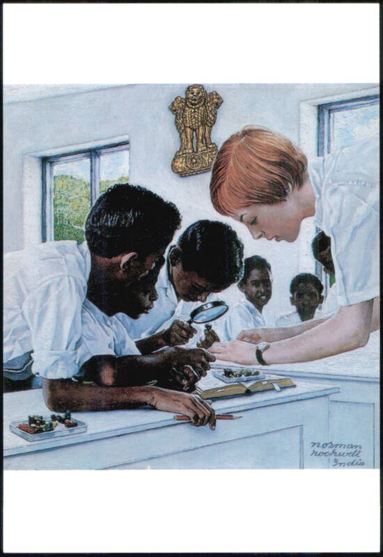 The Peace Corps in India by Norman Rockwell