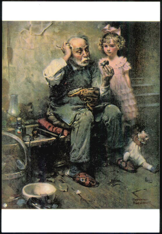 The Cobbler by Norman Rockwell Children