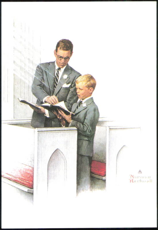 Dad's Boy In His Spirit by Norman Rockwell Men