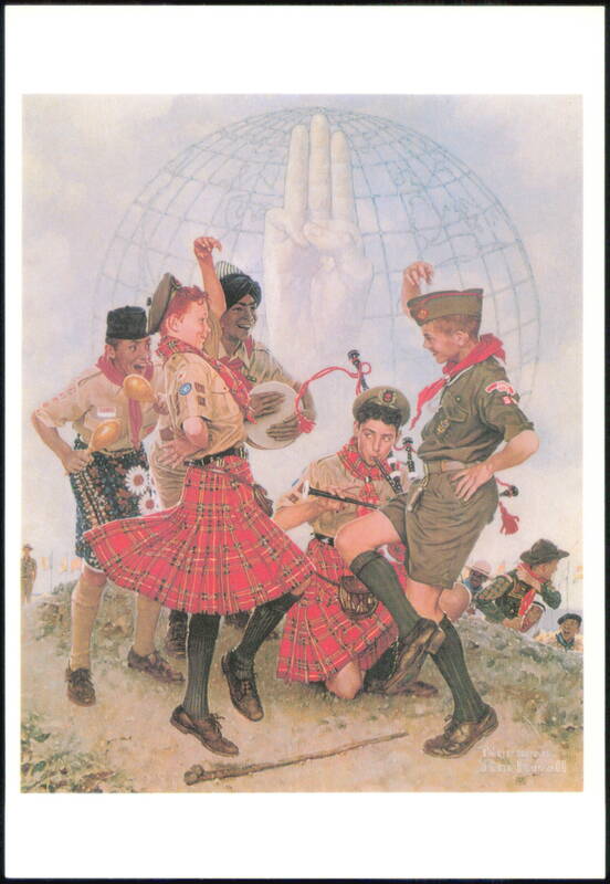 A Good Sign All Over the World by Norman Rockwell Boy Scouts