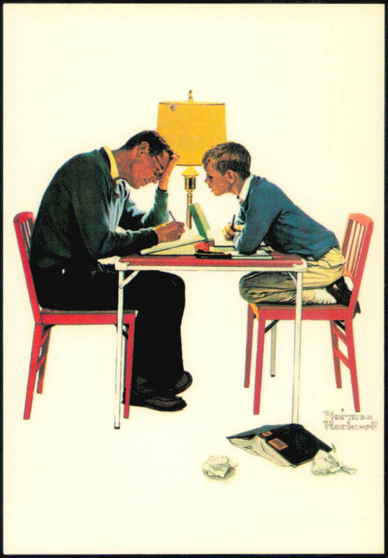 Life With Father: A Tough One by Norman Rockwell Children