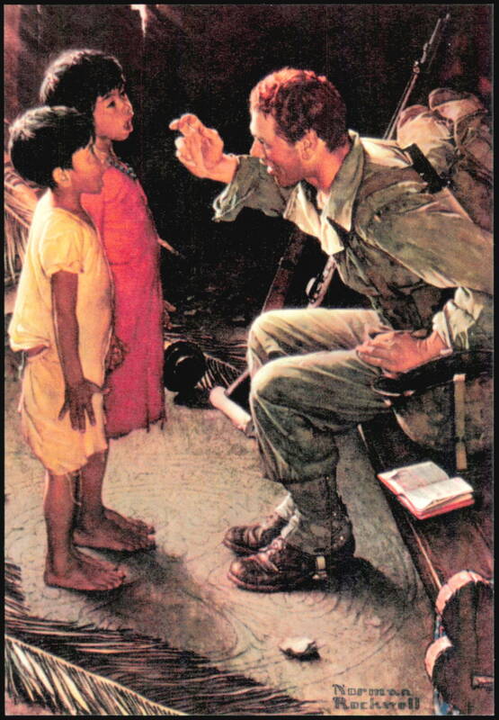 O'er the Land of the Free by Norman Rockwell World War II