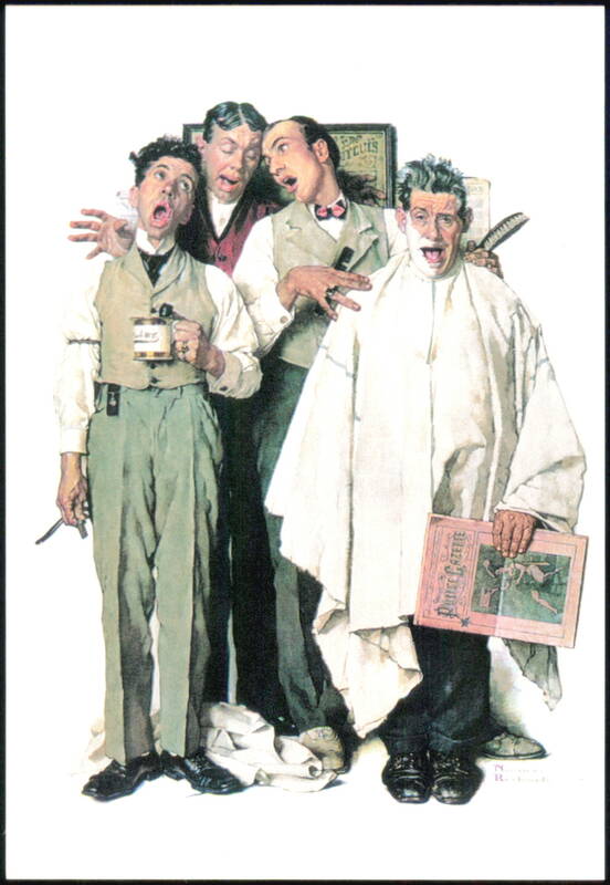 Barbershop Quartet by Norman Rockwell