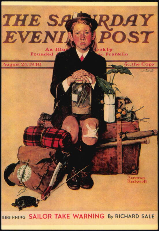Returning From Camp by Norman Rockwell Saturday Evening Post