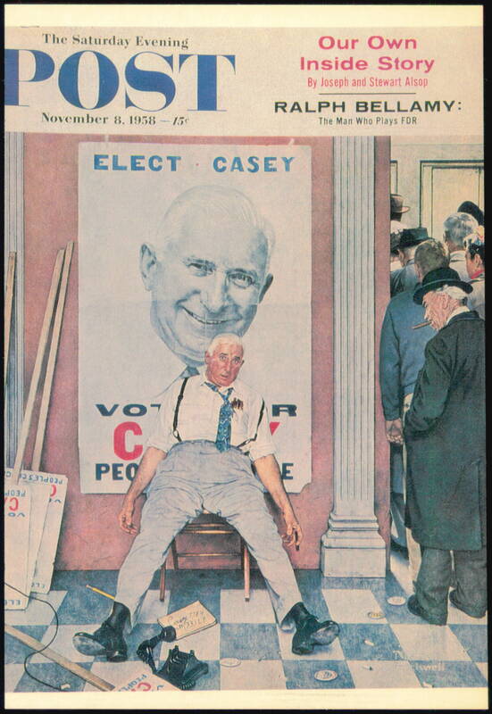 Norman Rockwell Vote for Casey Saturday Evening Post Cover