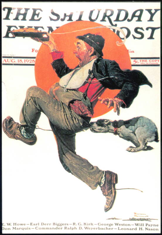 Norman Rockwell Fleeing Hobo Saturday Evening Post Cover