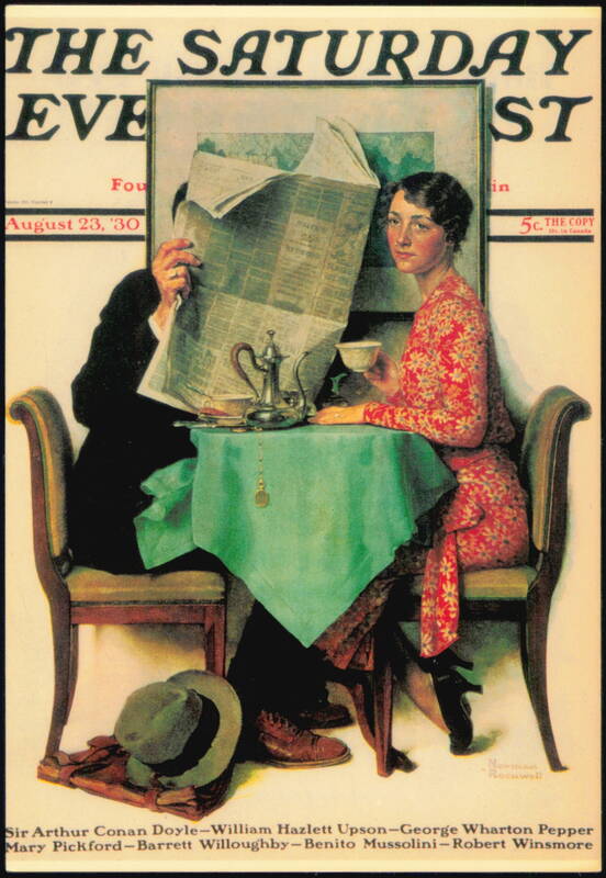 The Breakfast Table by Norman Rockwell, Saturday Evening Post